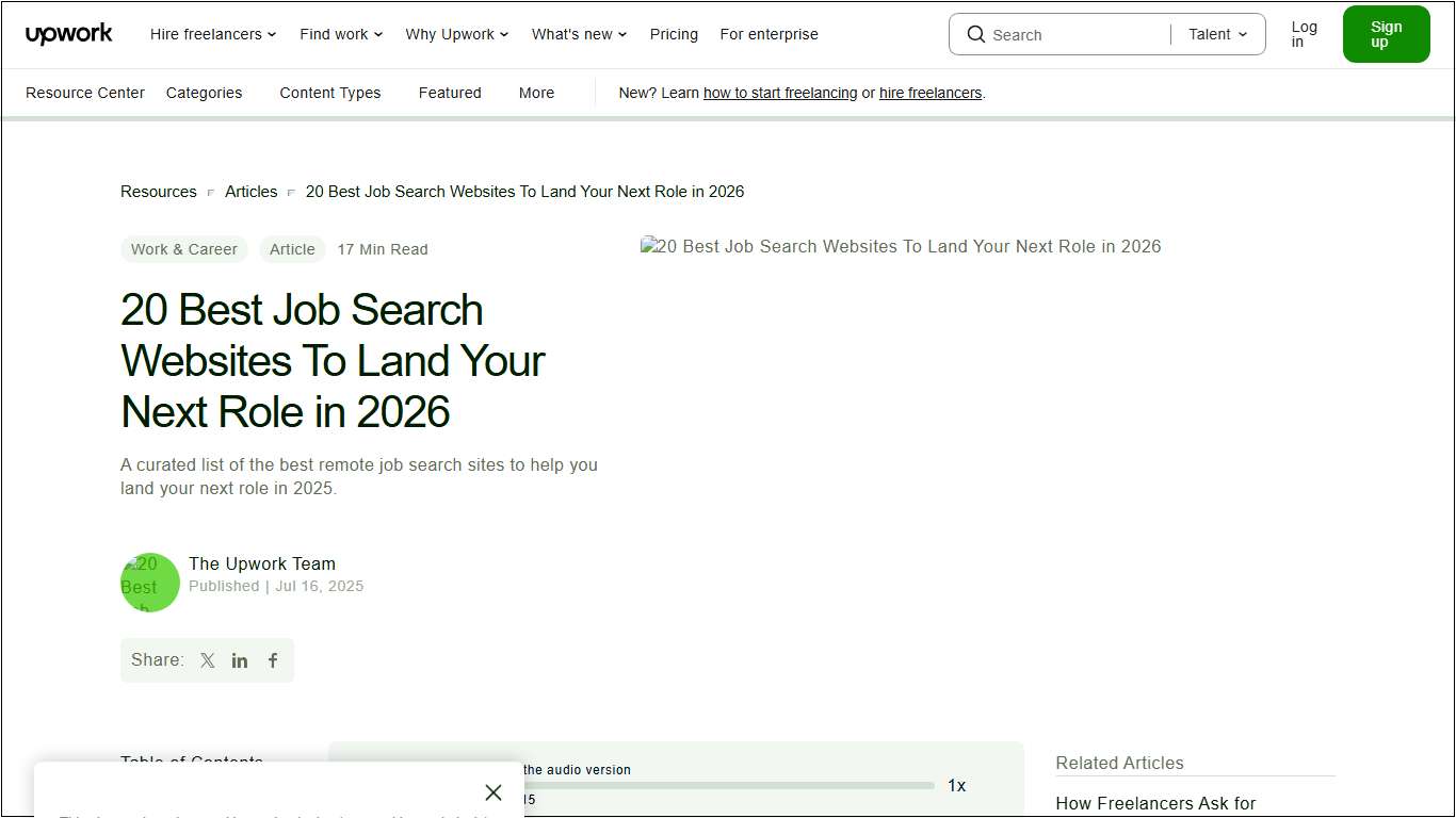 20 Best Job Search Websites To Land Your Next Role in 2026 - Upwork