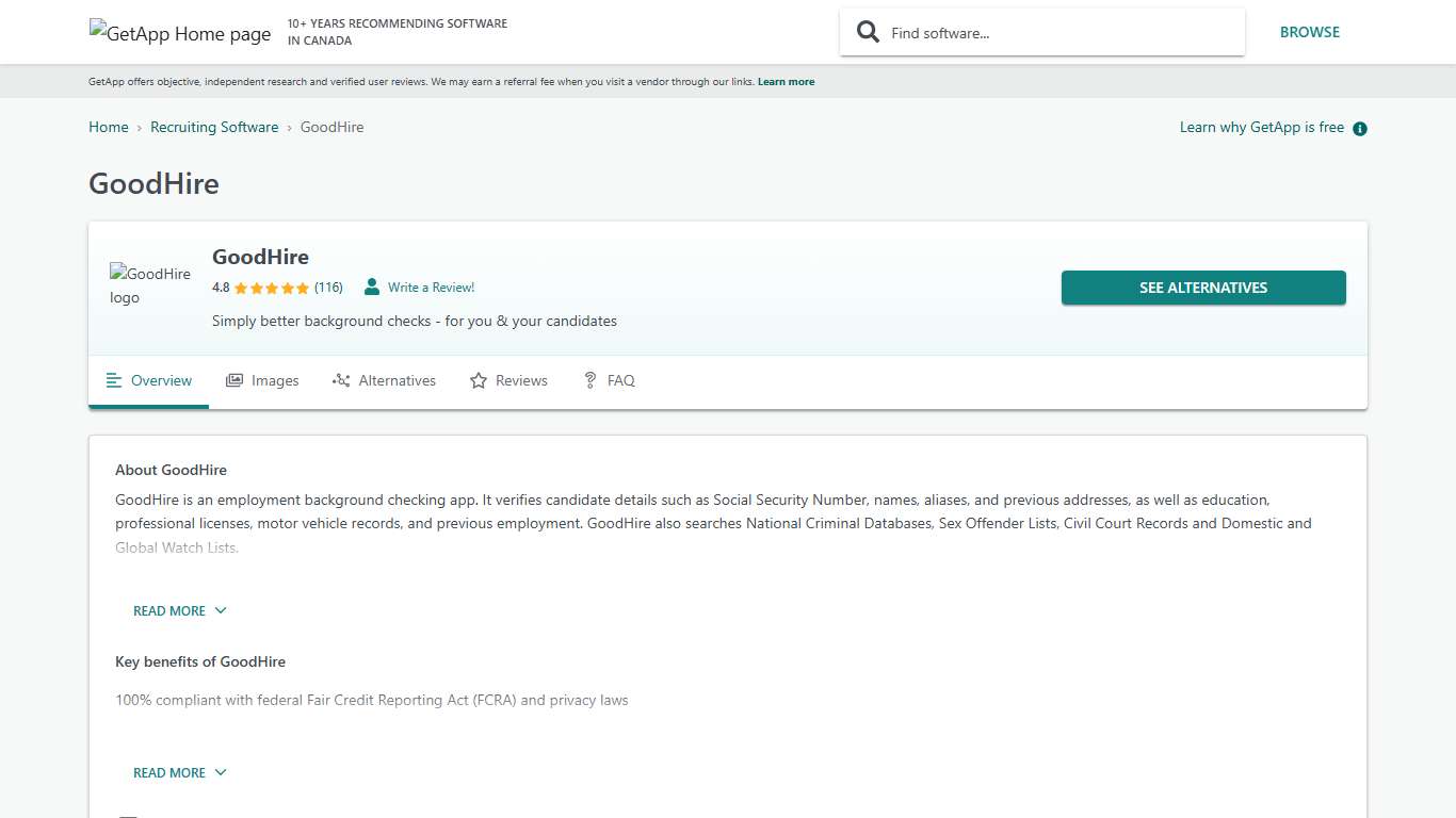 GoodHire Reviews, Prices & Ratings GetApp Canada 2026